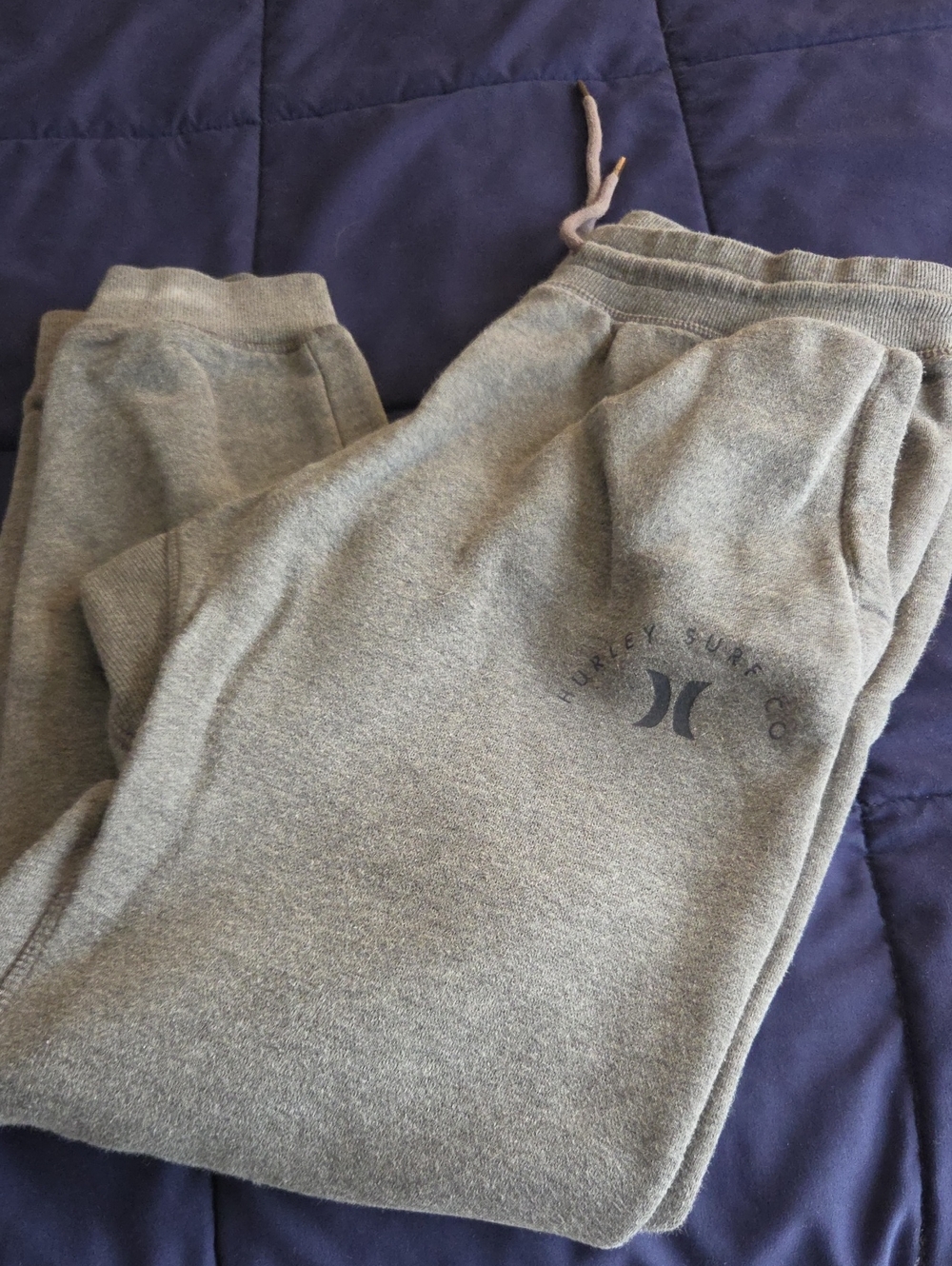 Hurley Mens Gray Pull-On Sweatpants with Logo